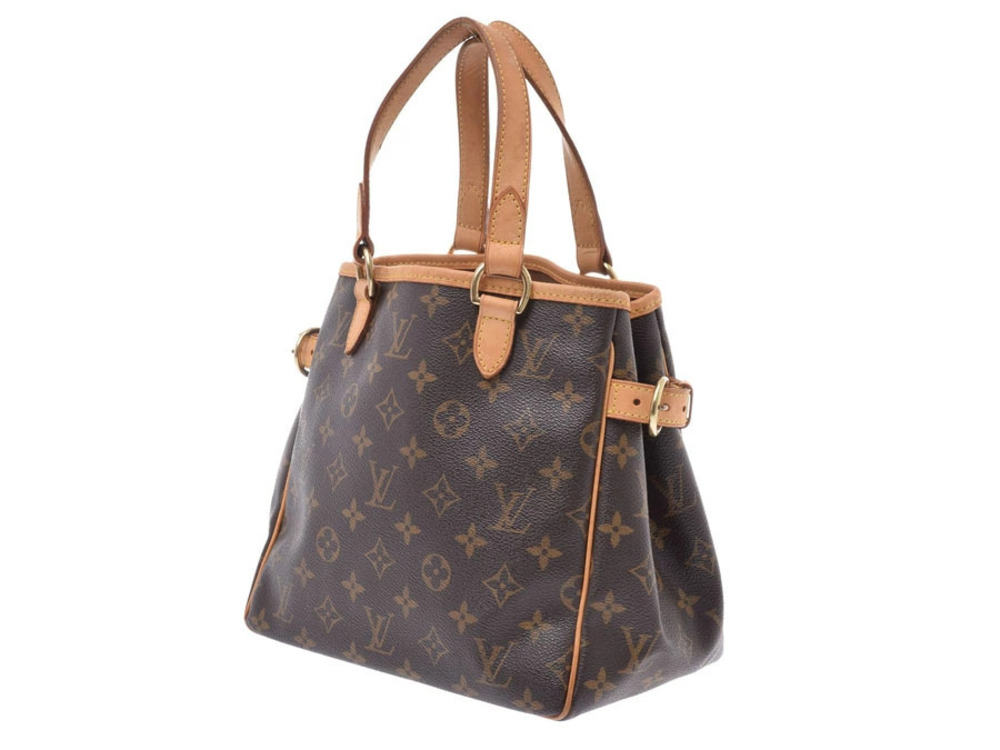 Louis Vuitton Monogram Leather Handbag Batignolles Brown